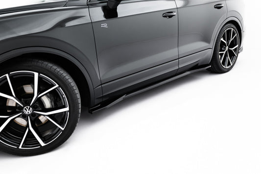 Seitenschweller Ansatz (Paar) passend für VW Touareg R-Line Mk3 FL schwarz Hochglanz