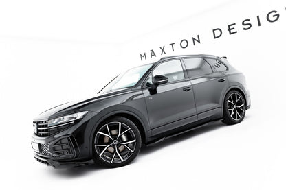 Seitenschweller Ansatz (Paar) passend für VW Touareg R-Line Mk3 FL schwarz Hochglanz