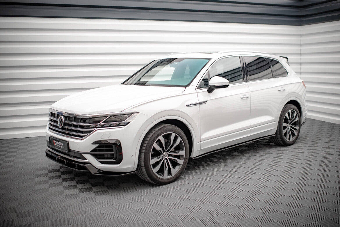 Seitenschweller Ansatz (Paar) passend für VW Touareg R-line Mk3 schwarz Hochglanz