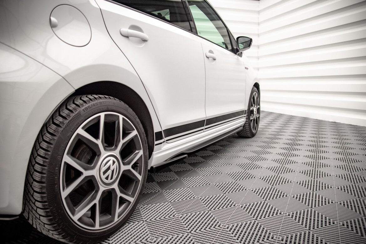 Seitenschweller Ansatz (Paar) passend für VW Up GTI schwarz Hochglanz