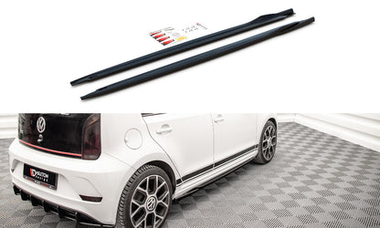 Seitenschweller Ansatz (Paar) passend für VW Up GTI schwarz Hochglanz