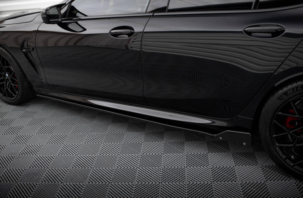 Seitenschweller Ansatz (Paar) V.1 + Flaps passend für BMW M8 Gran Coupe F93 / 8 Gran Coupe M-Paket G16