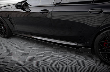 Seitenschweller Ansatz (Paar) V.1 + Flaps passend für BMW M8 Gran Coupe F93 / 8 Gran Coupe M-Paket G16