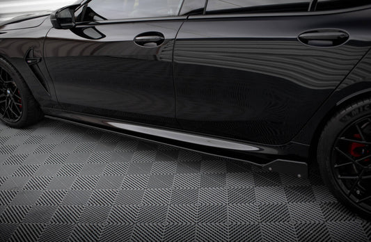 Seitenschweller Ansatz (Paar) V.1 + Flaps passend für BMW M8 Gran Coupe F93 / 8 Gran Coupe M-Paket G16