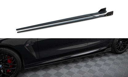 Seitenschweller Ansatz (Paar) V.1 + Flaps passend für BMW M8 Gran Coupe F93 / 8 Gran Coupe M-Paket G16