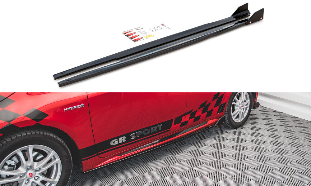 Seitenschweller Ansatz (Paar) V.1 + Flaps passend für Toyota Corolla GR Sport Hatchback XII