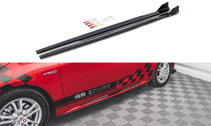 Seitenschweller Ansatz (Paar) V.1 + Flaps passend für Toyota Corolla GR Sport Hatchback XII