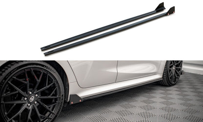 Seitenschweller Ansatz (Paar) V.1 + Flaps passend für Toyota Yaris Mk4
