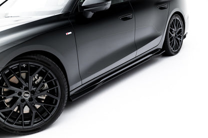 Seitenschweller Ansatz (Paar) V.1 passend für Audi A6 S-Line C9 schwarz Hochglanz