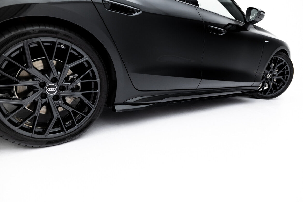 Seitenschweller Ansatz (Paar) V.1 passend für Audi A6 S-Line C9 schwarz Hochglanz