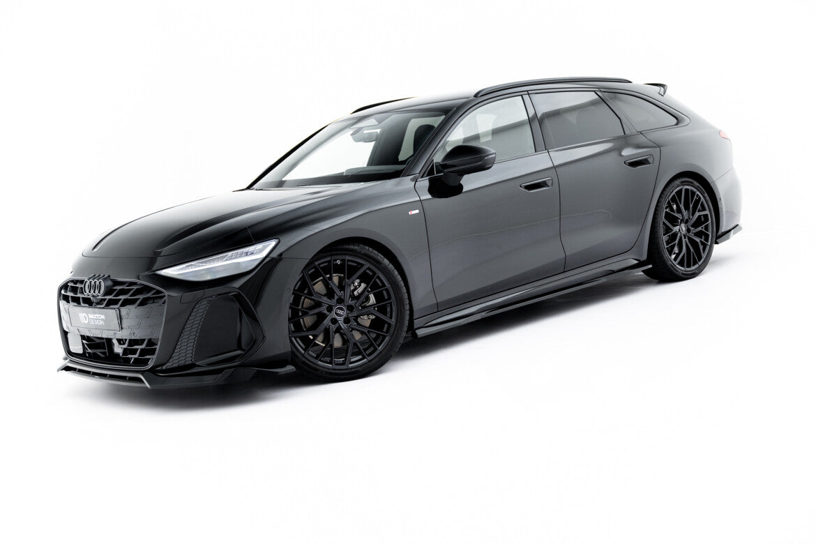 Seitenschweller Ansatz (Paar) V.1 passend für Audi A6 S-Line C9 schwarz Hochglanz