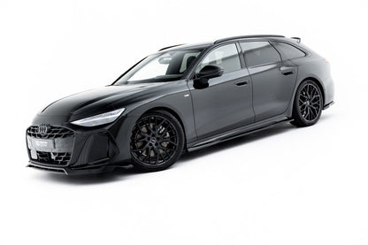 Seitenschweller Ansatz (Paar) V.1 passend für Audi A6 S-Line C9 schwarz Hochglanz