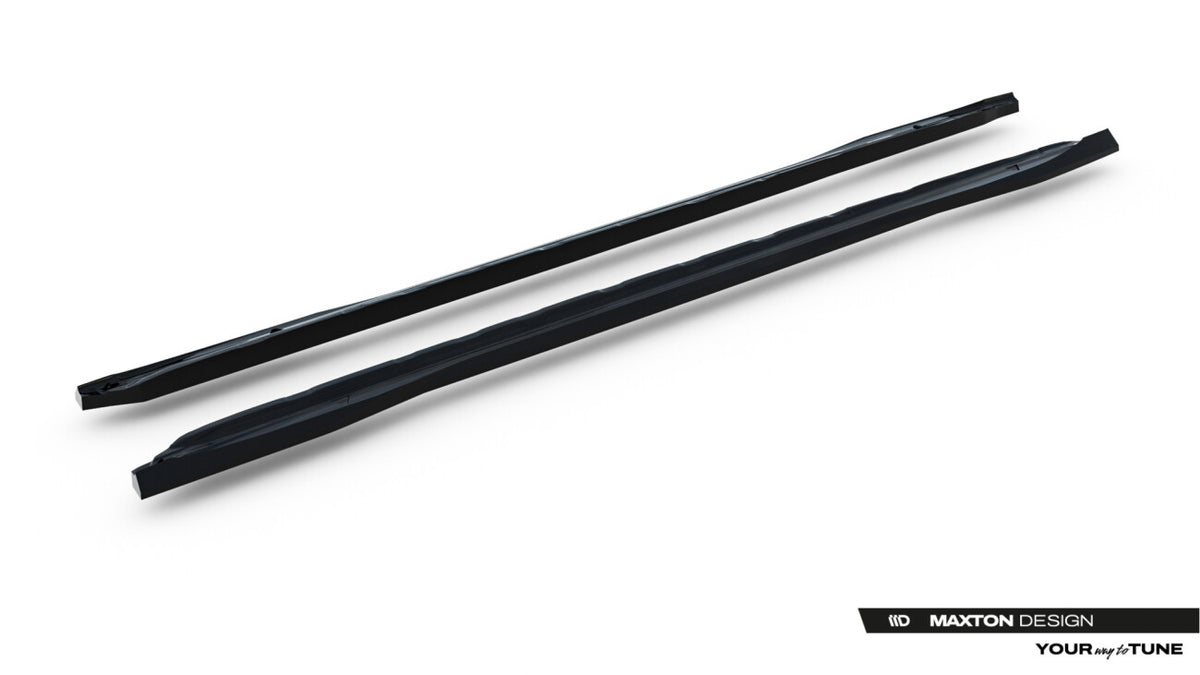 Seitenschweller Ansatz (Paar) V.1 passend für Audi A6 S-Line C9 schwarz Hochglanz
