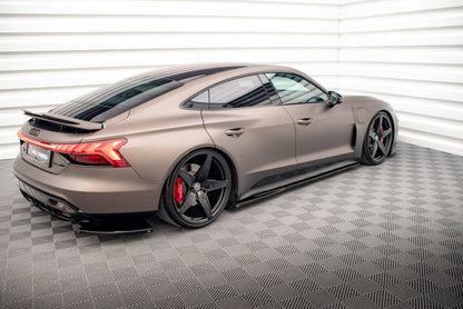 Seitenschweller Ansatz (Paar) V.1 passend für Audi e-Tron GT / RS GT Mk1 schwarz Hochglanz