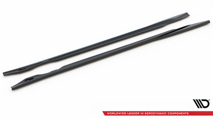 Seitenschweller Ansatz (Paar) V.1 passend für Audi e-Tron GT / RS GT Mk1 schwarz Hochglanz