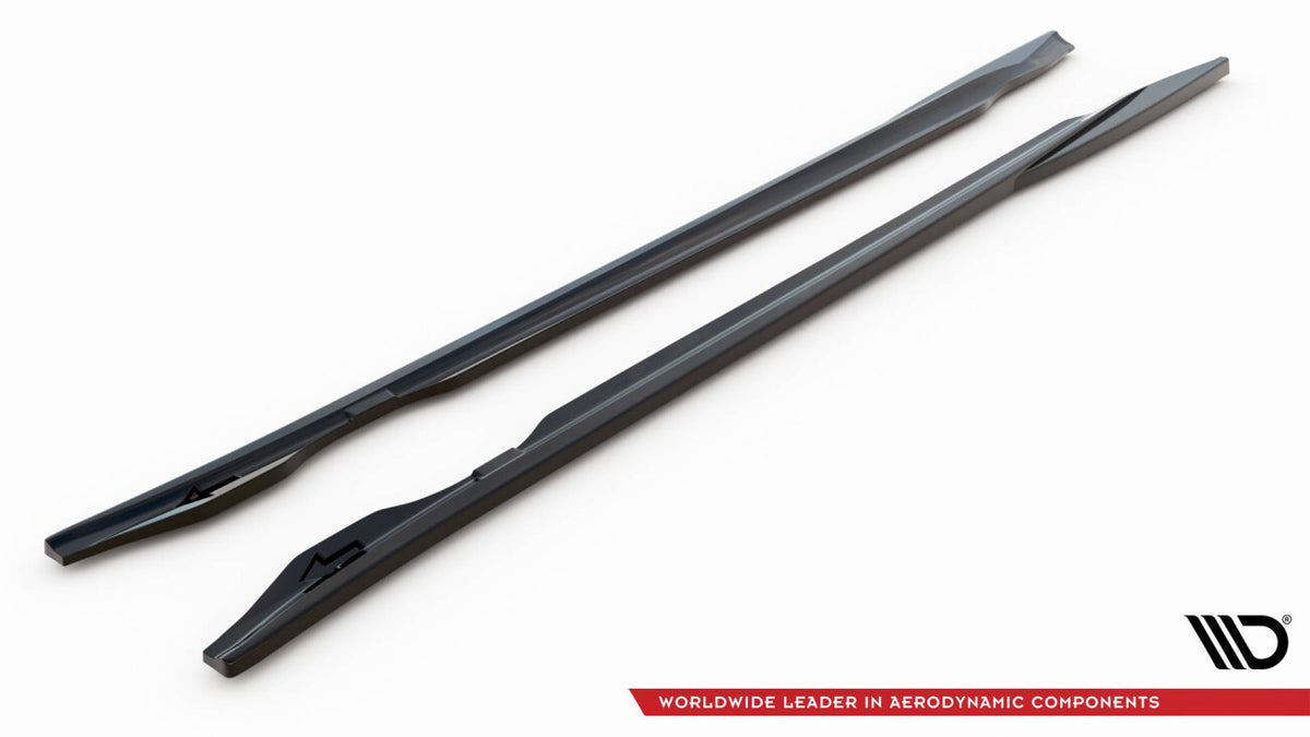 Seitenschweller Ansatz (Paar) V.1 passend für Audi e-Tron GT / RS GT Mk1 schwarz Hochglanz