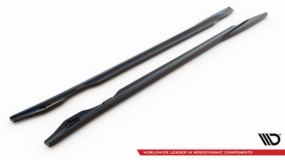 Seitenschweller Ansatz (Paar) V.1 passend für Audi e-Tron GT / RS GT Mk1 schwarz Hochglanz