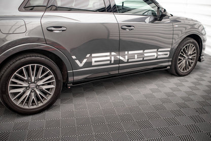 Seitenschweller Ansatz (Paar) V.1 passend für Audi Q3 S-Line / RSQ3 F3 schwarz Hochglanz