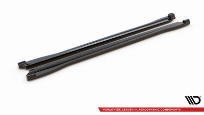 Seitenschweller Ansatz (Paar) V.1 passend für Audi Q3 S-Line / RSQ3 F3 schwarz Hochglanz