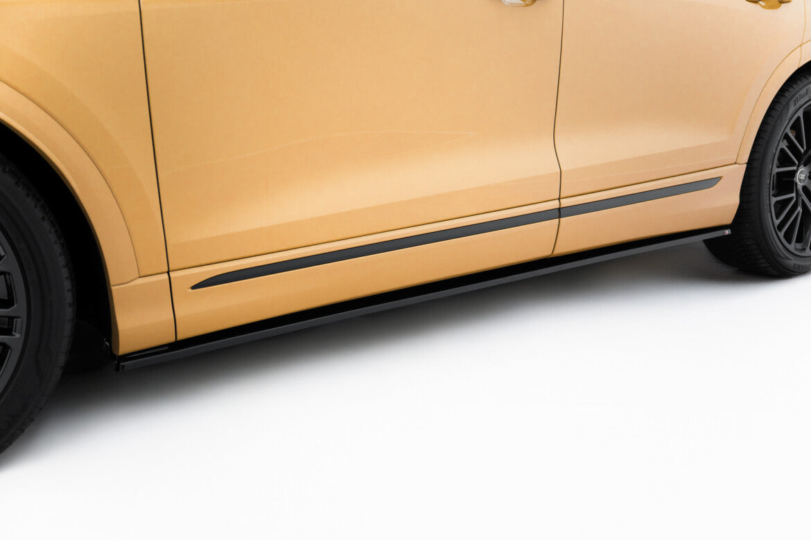 Seitenschweller Ansatz (Paar) V.1 passend für Audi Q8 S-line / SQ8 Mk1 FL schwarz Hochglanz