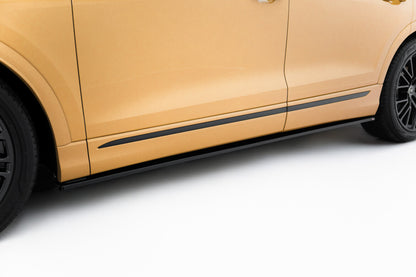 Seitenschweller Ansatz (Paar) V.1 passend für Audi Q8 S-line / SQ8 Mk1 FL schwarz Hochglanz