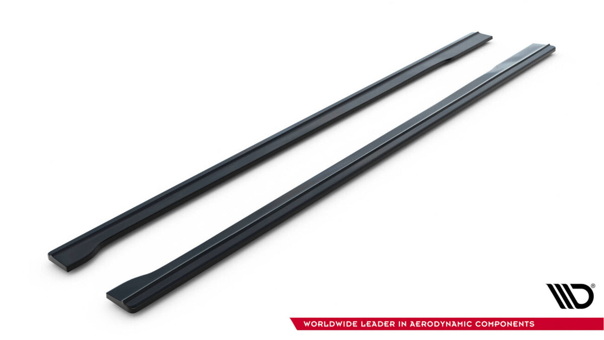 Seitenschweller Ansatz (Paar) V.1 passend für Audi RS6 C7 / C7 FL schwarz Hochglanz