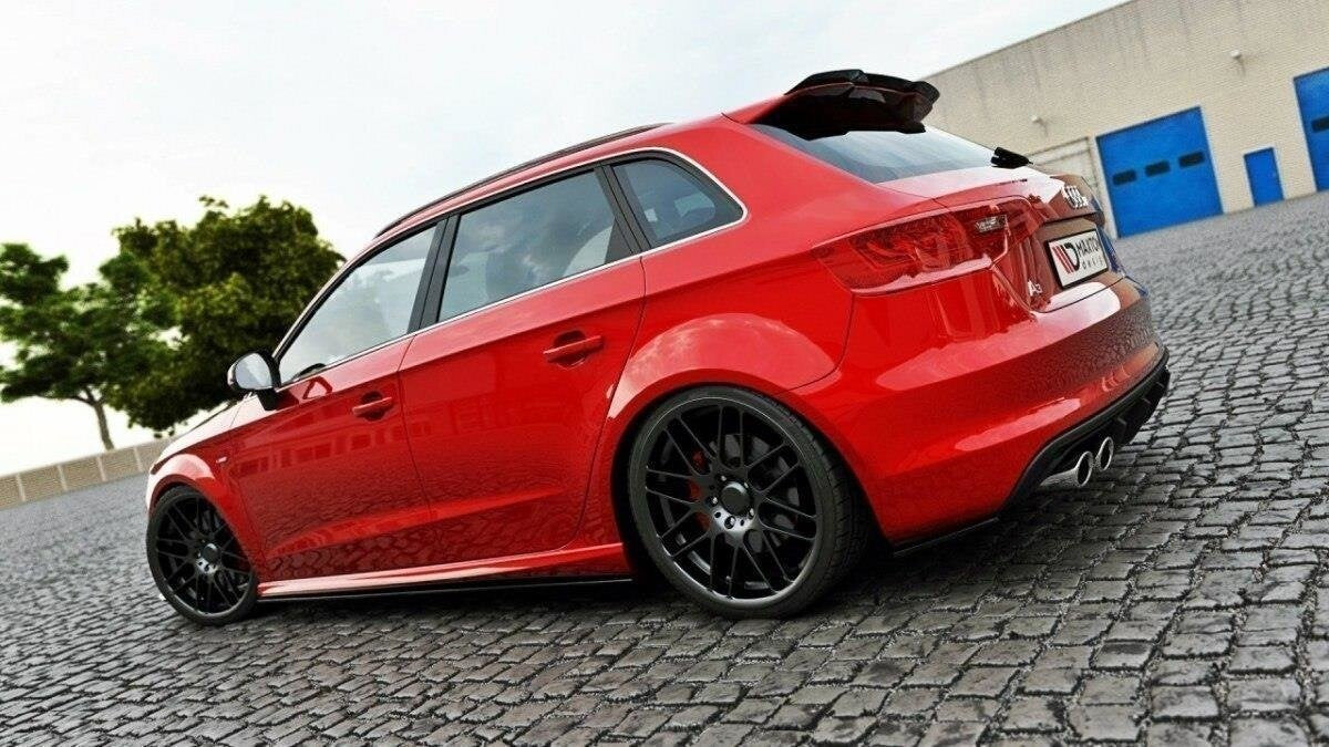 Seitenschweller Ansatz (Paar) V.1 passend für Audi S3 / A3 S-Line Sportback 8V / 8V FL schwarz Hochglanz