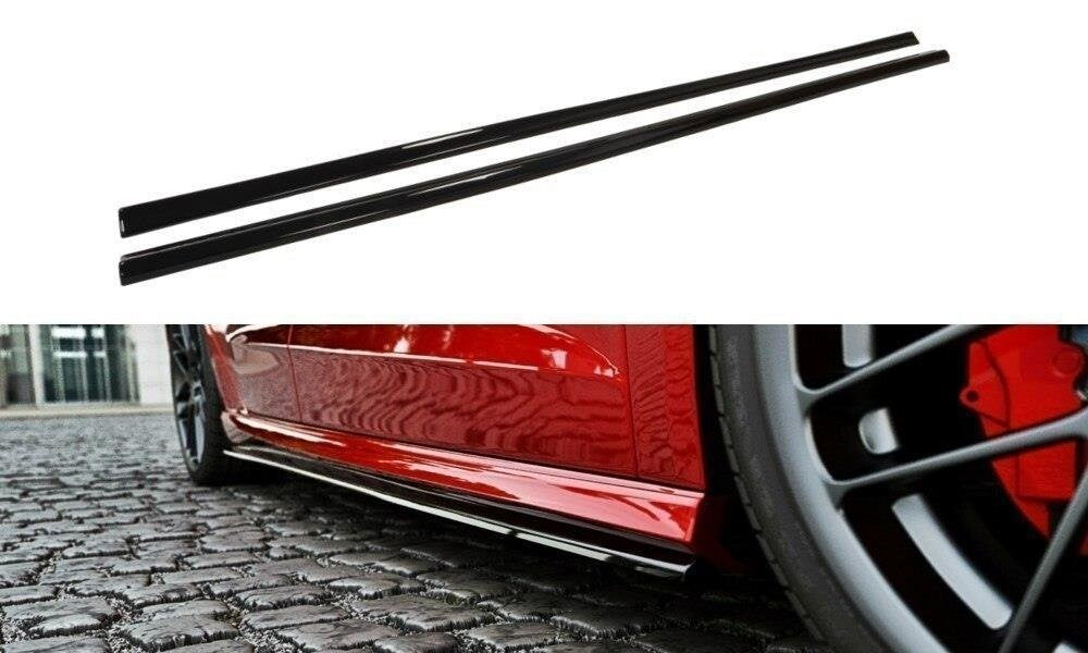 Seitenschweller Ansatz (Paar) V.1 passend für Audi S3 / A3 S-Line Sportback 8V / 8V FL schwarz Hochglanz