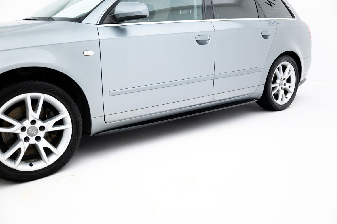 Seitenschweller Ansatz (Paar) V.1 passend für Audi S4 / A4 / A4 S-Line B6 / B7 schwarz Hochglanz