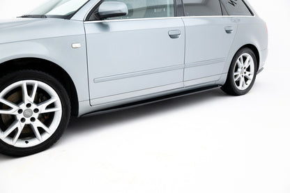 Seitenschweller Ansatz (Paar) V.1 passend für Audi S4 / A4 / A4 S-Line B6 / B7 schwarz Hochglanz