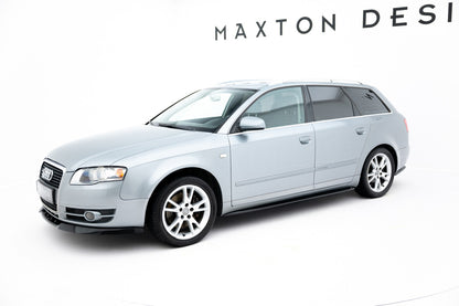 Seitenschweller Ansatz (Paar) V.1 passend für Audi S4 / A4 / A4 S-Line B6 / B7 schwarz Hochglanz