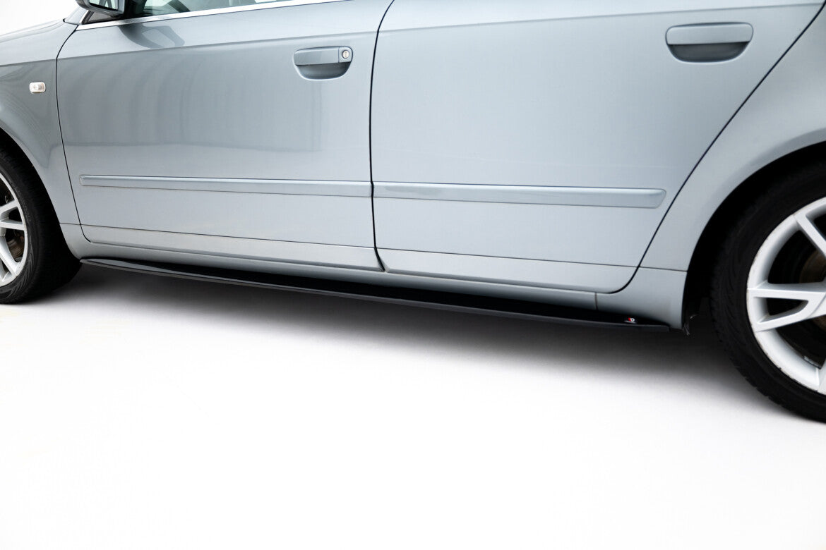 Seitenschweller Ansatz (Paar) V.1 passend für Audi S4 / A4 / A4 S-Line B6 / B7 schwarz Hochglanz