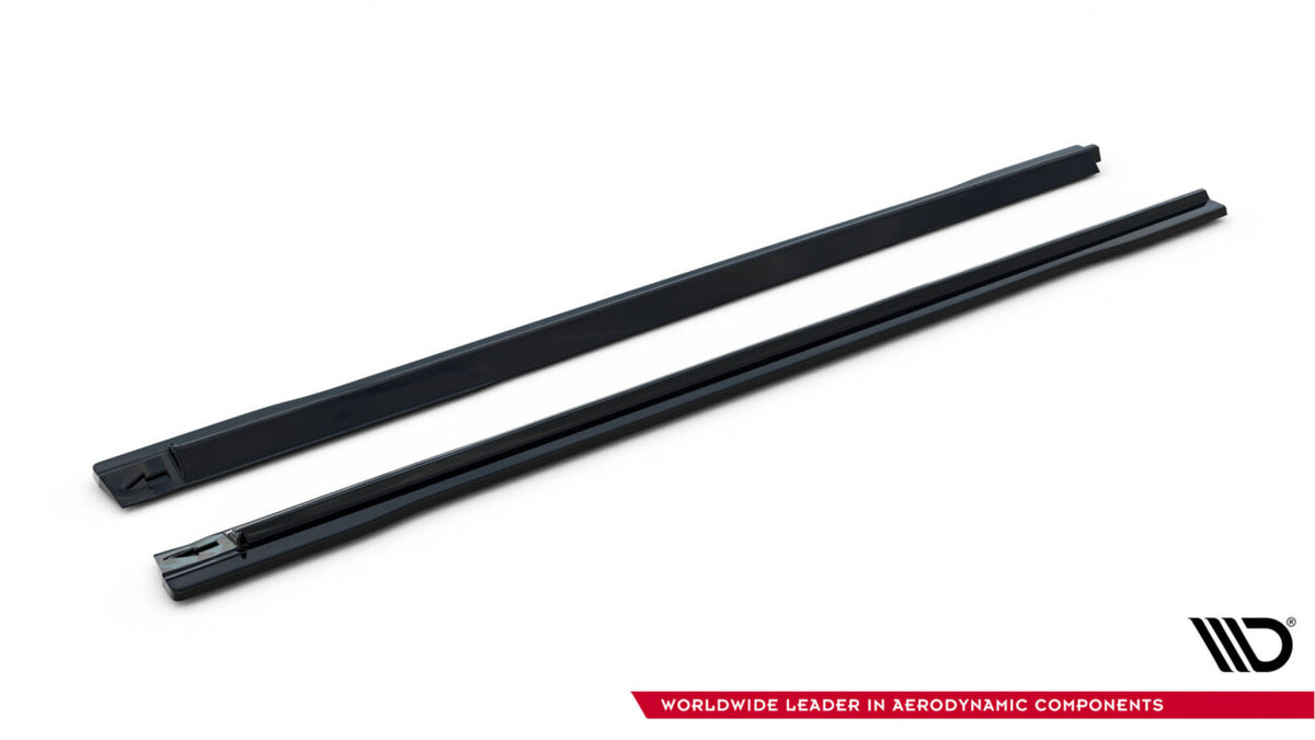 Seitenschweller Ansatz (Paar) V.1 passend für Audi SQ7 / Q7 S-Line Mk2 (4M) FL schwarz Hochglanz