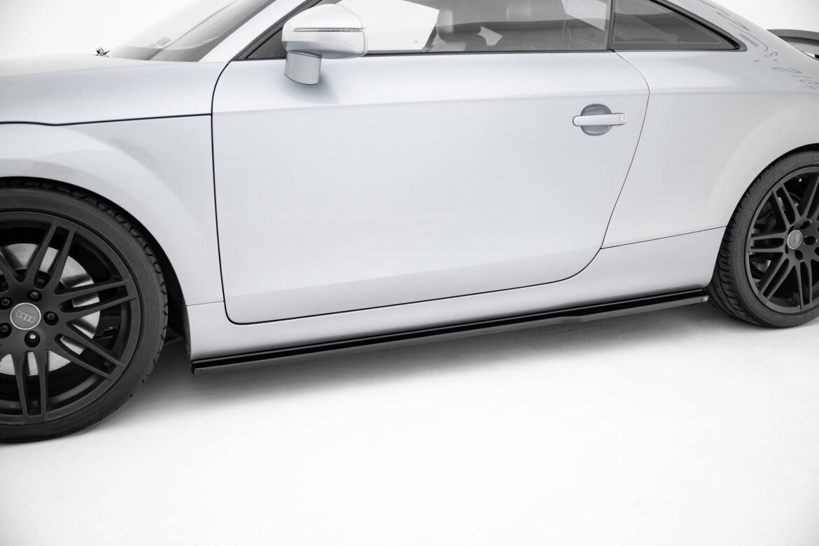 Seitenschweller Ansatz (Paar) V.1 passend für Audi TT S / TT S-Line 8J FL schwarz Hochglanz