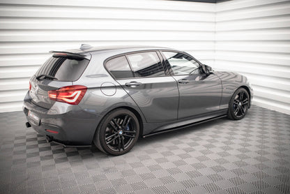 Seitenschweller Ansatz (Paar) V.1 passend für BMW 1er F20 M135i / M140i / M-Paket schwarz Hochglanz