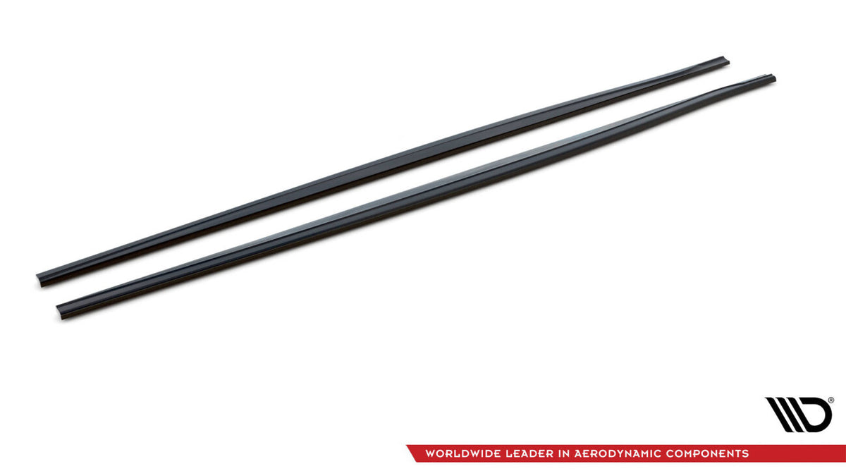 Seitenschweller Ansatz (Paar) V.1 passend für BMW 1er F20 M135i / M140i / M-Paket schwarz Hochglanz