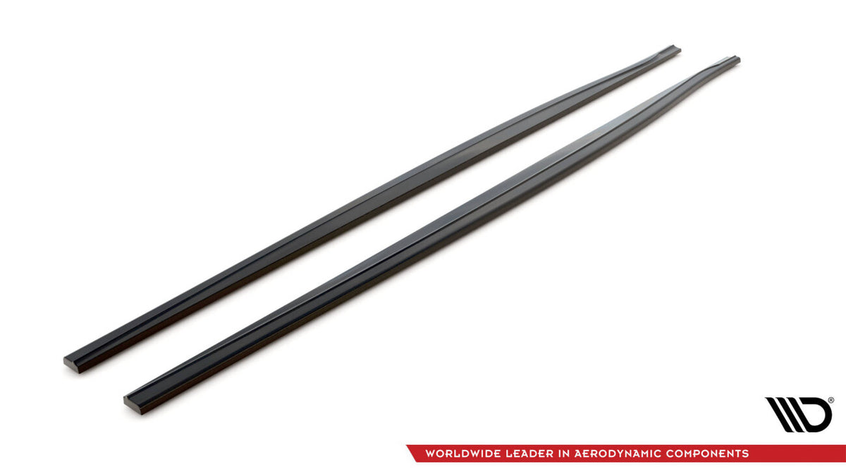 Seitenschweller Ansatz (Paar) V.1 passend für BMW 1er F20 M135i / M140i / M-Paket schwarz Hochglanz