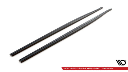 Seitenschweller Ansatz (Paar) V.1 passend für BMW 1er F20 M135i / M140i / M-Paket schwarz Hochglanz