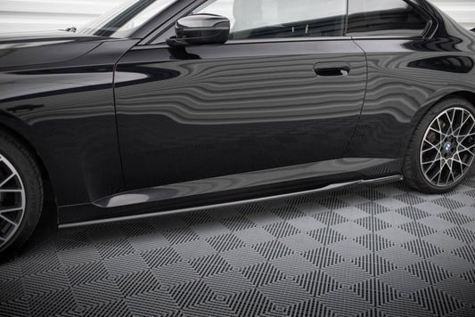 Seitenschweller Ansatz (Paar) V.1 passend für BMW 2 Coupe G42 schwarz Hochglanz