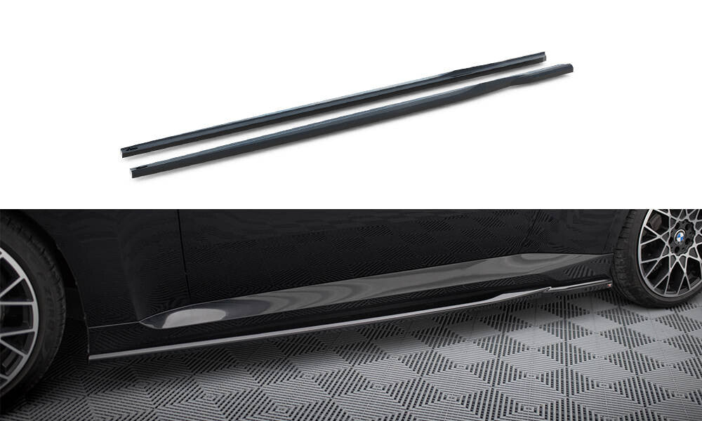 Seitenschweller Ansatz (Paar) V.1 passend für BMW 2 Coupe G42 schwarz Hochglanz