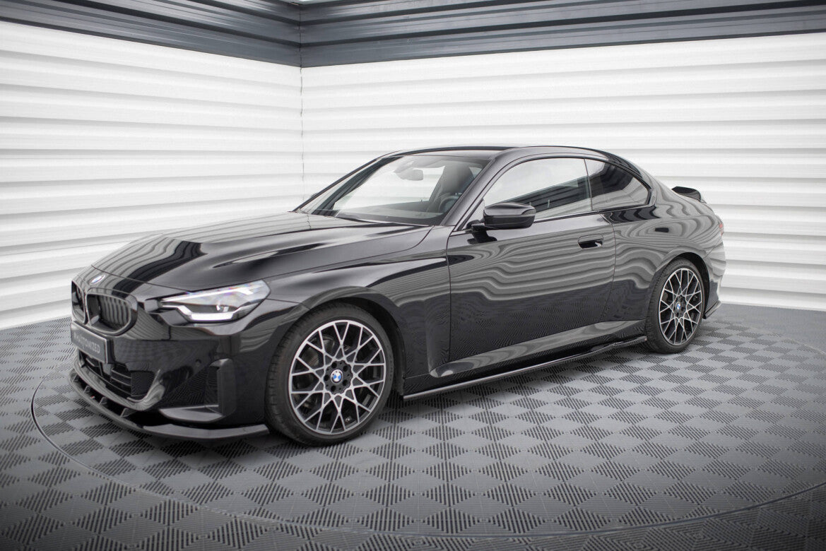 Seitenschweller Ansatz (Paar) V.1 passend für BMW 2 Coupe G42 schwarz Hochglanz