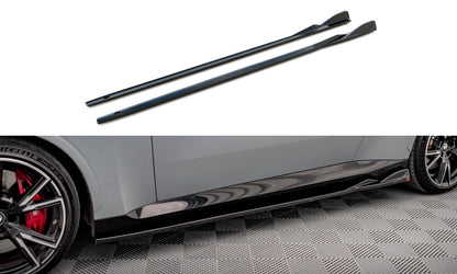 Seitenschweller Ansatz (Paar) V.1 passend für BMW 2 Coupe M-Paket / M240i G42 schwarz Hochglanz