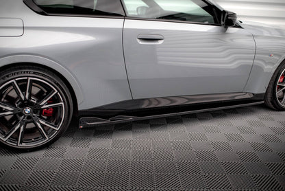 Seitenschweller Ansatz (Paar) V.1 passend für BMW 2 Coupe M-Paket / M240i G42 schwarz Hochglanz