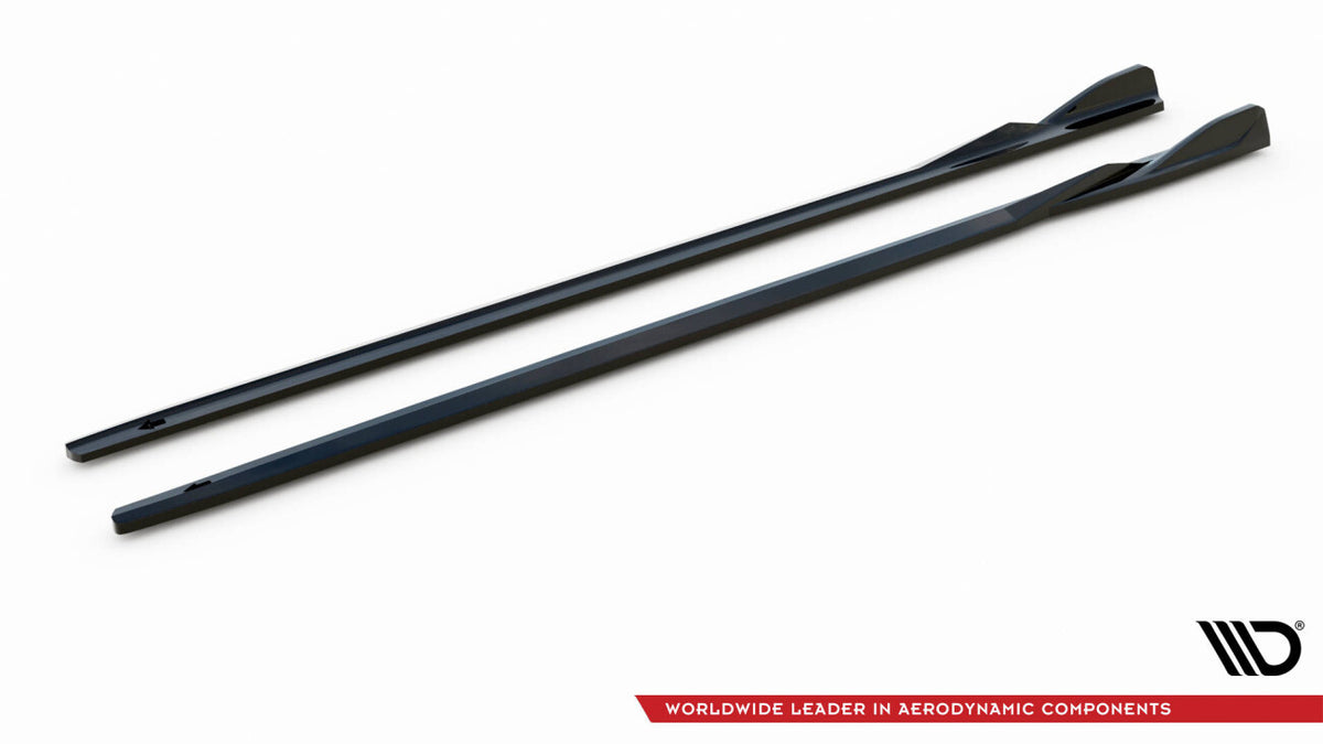 Seitenschweller Ansatz (Paar) V.1 passend für BMW 2 Coupe M-Paket / M240i G42 schwarz Hochglanz