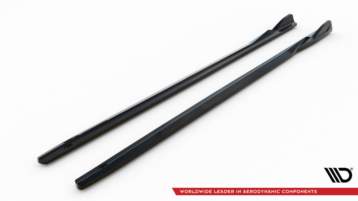 Seitenschweller Ansatz (Paar) V.1 passend für BMW 2 Coupe M-Paket / M240i G42 schwarz Hochglanz
