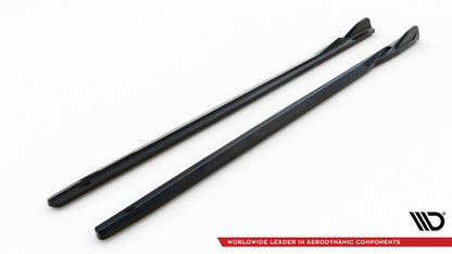 Seitenschweller Ansatz (Paar) V.1 passend für BMW 2 Coupe M-Paket / M240i G42 schwarz Hochglanz