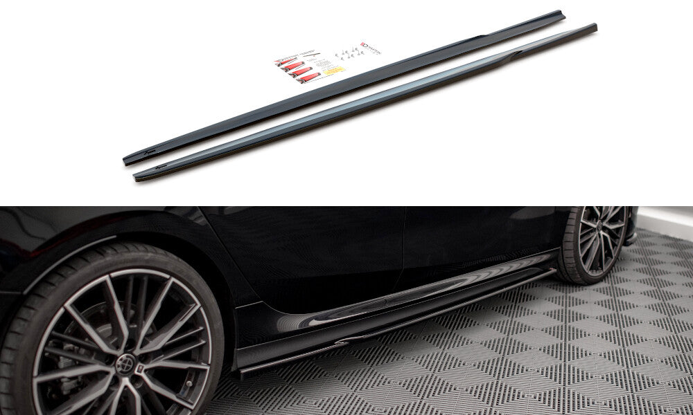 Seitenschweller Ansatz (Paar) V.1 passend für BMW 2 Gran Coupe M-Paket / M235i F44 schwarz Hochglanz