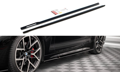 Seitenschweller Ansatz (Paar) V.1 passend für BMW 4er M-Paket / M440i G22 / G23 / G22 FL / G23 FL schwarz Hochglanz