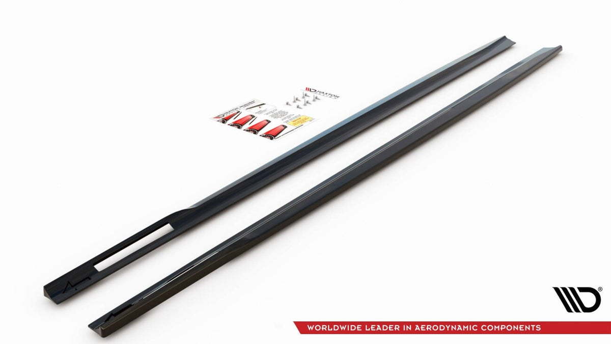 Seitenschweller Ansatz (Paar) V.1 passend für BMW 4er M-Paket / M440i G22 / G23 / G22 FL / G23 FL schwarz Hochglanz