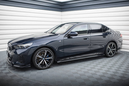 Seitenschweller Ansatz (Paar) V.1 passend für BMW 5er M-Paket Limousine / Touring G60 / G61 schwarz Hochglanz